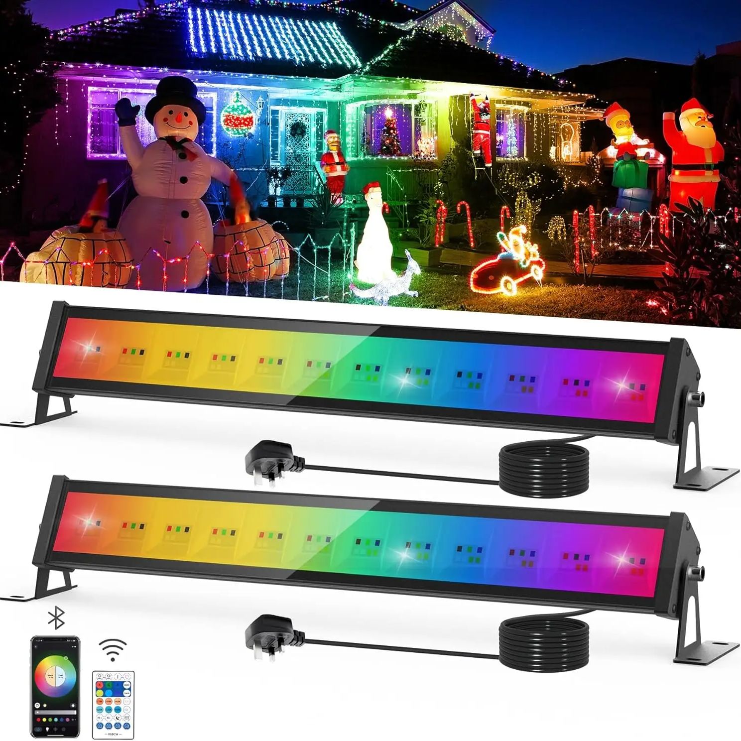 Smart Garden Lights Uk - Barre de budgétaire LED RVB avec
