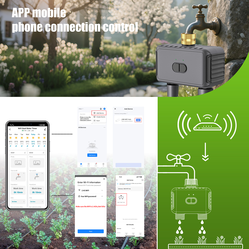Tuya WiFi minuterie d'eau inte - Smart Garden Iot avis et prix