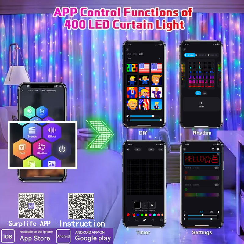 Rideaux lumineux LED intellige - Smart Garden Diy avis et prix